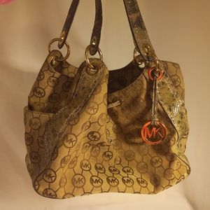 Michael Kors Canvas Hobo Bag